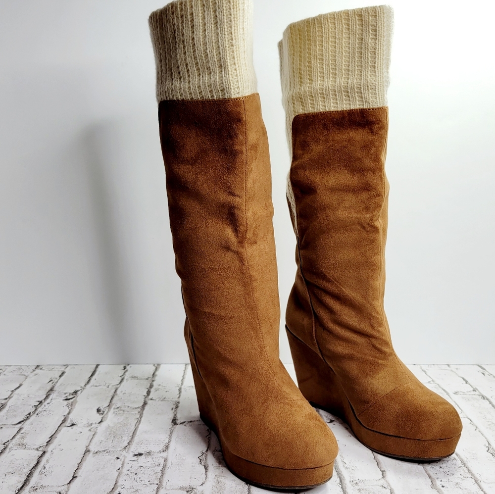 FRANCESCA'S women's high wedge boot